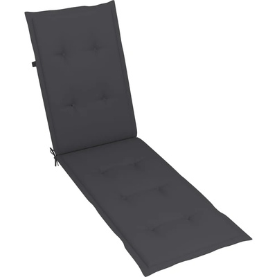 vidaXL Възглавница за стол шезлонг антрацит (75+105)x50x3 см (314173)