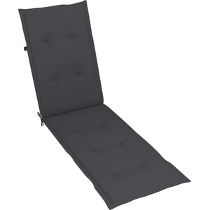 vidaXL Възглавница за стол шезлонг антрацит (75+105)x50x3 см (314173)