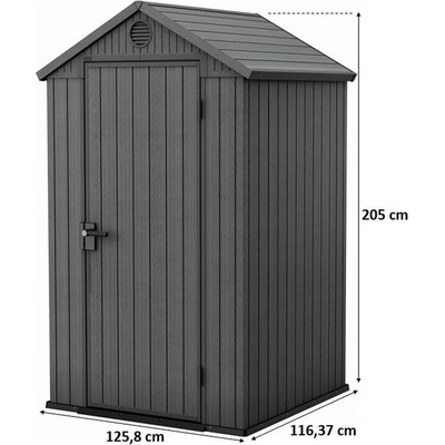 Keter Darwin 4 x 4 šedý s podlahou 259005 – Hledejceny.cz
