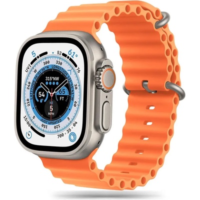 Tech-Protect Силиконова каишка за Apple Watch 6/7/8/9/10/SE/ Ultra 1-2 (44/45/46/49 mm) от Tech-Protect IconBand Pro - Оранжева (9490713930212)