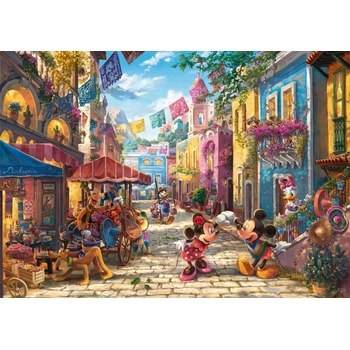 Image 1 of Schmidt Spiele - Puzzle Kinkade: Disney: Mickey & Minnie in Mexico - 6 000 piese