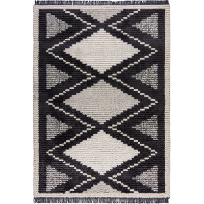 Flair Rugs Domino Zaid Berber Rug Monochrome Bílá