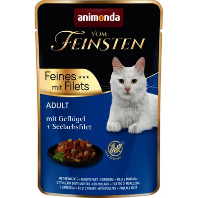 Vom Feinsten Adult FEINES m.Fillets hydina treska filet 85 g