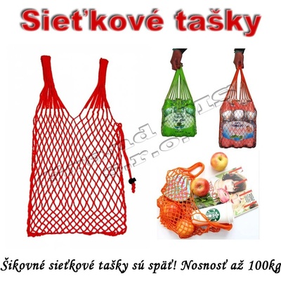Sieťová nákupná taška červená - typ B
