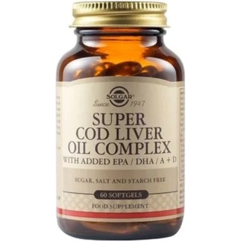 Solgar Super Cod Liver Oil Complex, 60 меки капсули, Solgar