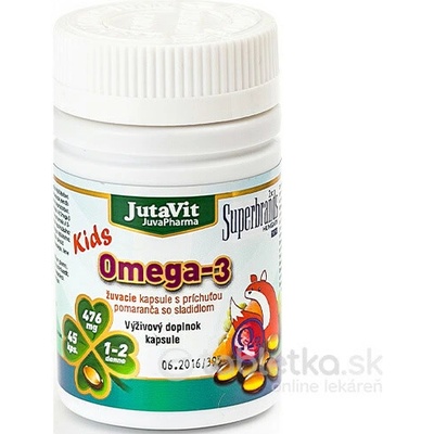 JutaVit Omega-3 kids s pomarančovou príchuťou 45 kapsúl