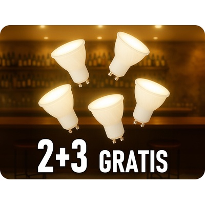 V-TAC GU10 LED žárovka 6W, 445lm, 38°, stmívatelná, Samsung chip 2+3 teplá bílá