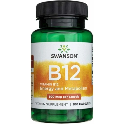 Swanson Vitamín B12 500 mcg 100 kapsúl