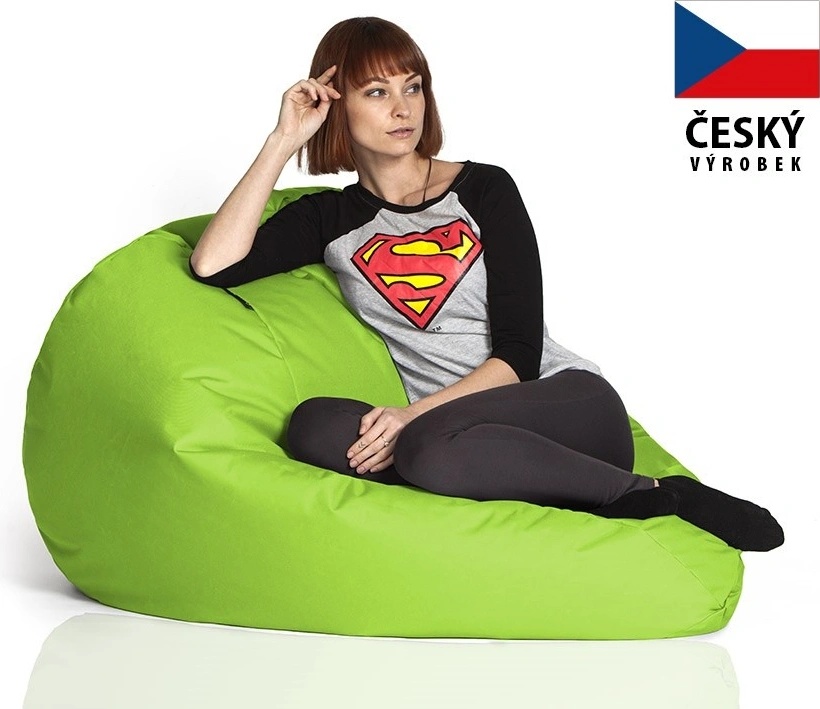 CrazyShop sedací vak Hruška Mega neonově zelená