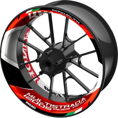 SEFIS jednodielne polepy na kolesá DUCATI Multistrada 1200S Pikes Peak čierná