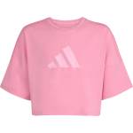 adidas Детска спортна тениска adidas Kid's Sport Icon Crop Tee Sport shirt - St Tropic Bloom / True Pink - размер 164 (EU) (704-6099-0215)