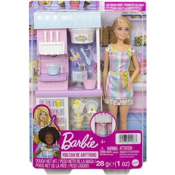 Image 1 of Barbie Комплект Barbie - Барби с магазин за сладолед (HCN46)