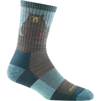DARN TOUGH Чорапи Bear Town Micro Crew лек с възглавница, Aqua (1970.Aqua)
