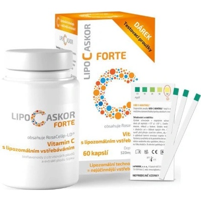 LIPO C askor forte 60 kapsúl + 5 kusov testovacích prúžkov