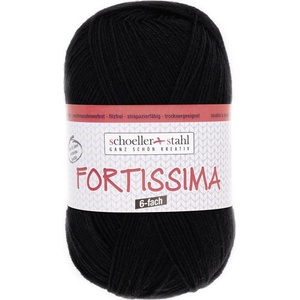 Schoeller + Stahl Fortisima 6-fach 90006-6002 Black Плетива прежда (90006-6002)