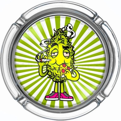 Best Buds Malý skleněný popelník Pizza