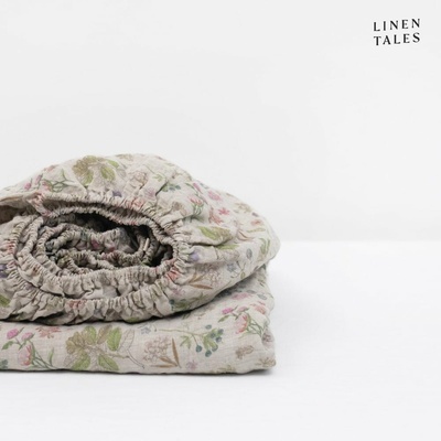 Linen Tales Napínacia ľanová plachta v prírodnej farbe Botany 2 160x200
