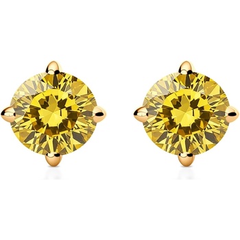 SAVICKI Обеци The Light: злато, жълти лабораторни диаманти