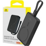 Baseus MagSafe External Battery Pack, USB-C, 10000mAh, 20W - Baseus Magnetic Mini (P10022109113113-00) - Черен