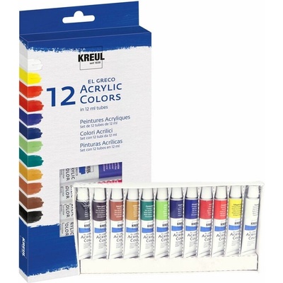 El Greco set akrylových farieb 12 x 12ml