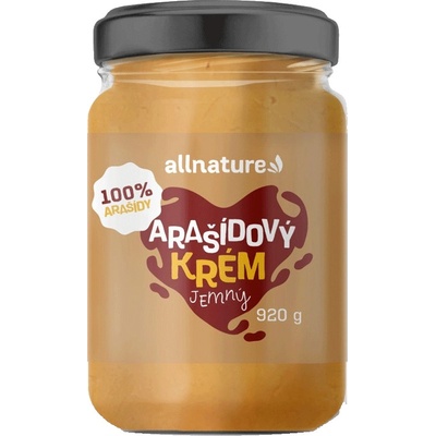 Allnature Arašídový krém jemný 920 g