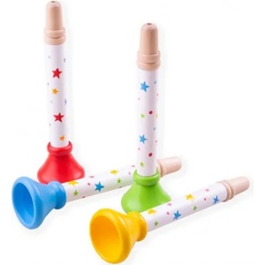 Bigjigs Toys Дървена музикална играчка Bigjigs - Тромпет, асортимент (BJ960) - ozone