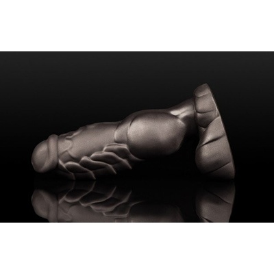 Weredog Gage Jet Large prémiové čierne silikónové dildo 27,2 x 4,5–7,3 cm