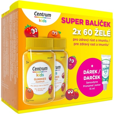 Centrum Kids Gummies multifruit 2 x 60 ks + dárek