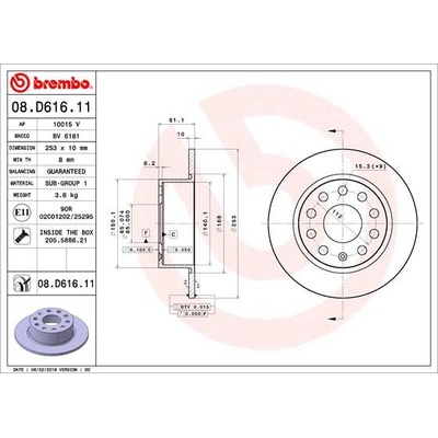 Brzdový kotouč BREMBO 09.C929.11