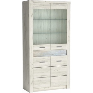 Bogdan Furniture Europe Витрина Indianapolis I-3, бял крафт