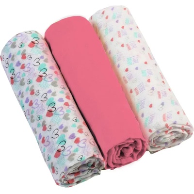 BabyOno Diaper Super Soft пелени от плат Pink 70 × 70 cm 3 бр