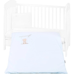KikkaBoo Бебешки спален комплект с бродерия 5 части Dream Big Blue (41101050065) - salemax