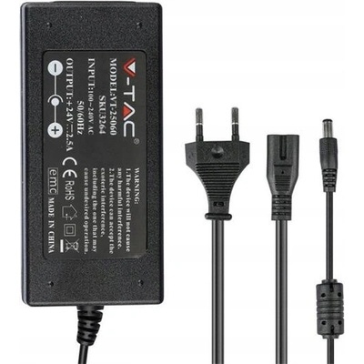 Zásuvkový napájecí zdroj V-tac 3264 s kabely 60 W 24 V 2,5 A IP44