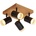 VIVALUX СПОТ SP731-4SQ BENITO 4х35W GU10 220x220x160см ЧЕРЕН (VIV004880)