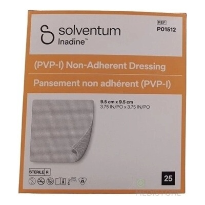 Inadine Povidone Iodine neadhezívne krytie 25 ks
