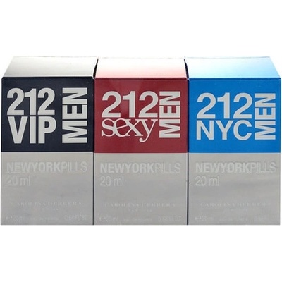 Carolina Herrera Man 20 ml EDT 212 + 20 ml EDT 212 Vip + 20 ml EDT 212 Sexy darčeková sada
