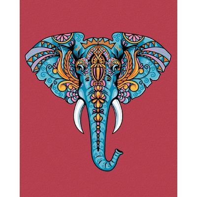 Zuty Malování podle čísel Mandala slon