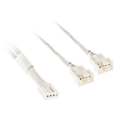 Кабел Kolink PWM 1-2 Сплитер, 350 мм, 4-PIN, Оплетен, Бял - ZUAD-1631 (ZUAD-1631)