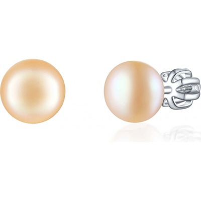Olivie stříbrné náušnice PERLY PEACH 7989