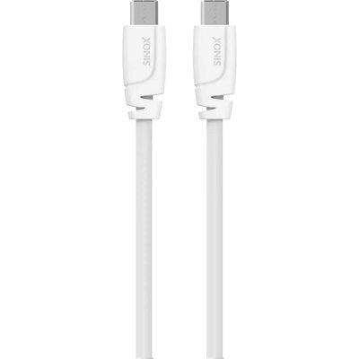 Здрав кабел за бързо зареждане за устройства с USB-C порт (100 см) - Sinox USB-C to USB-C Cable 100W (бял) (SXI06461)