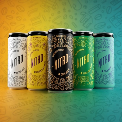 Hard Beans Degustační set Nitro Cold Brew 5 x 200 ml – Zboží Mobilmania