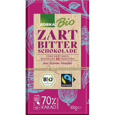 Edeka BIO hořká 70% 100 g