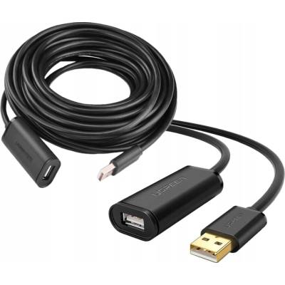 Ugreen US121 USB 2.0 extension, active, 10m, černý