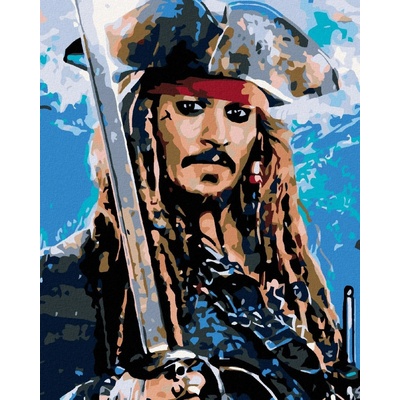 zuty Malování podle čísel Jack sparrow II 80 x 100 cm bez rámu a bez vypnutí plátna 8596530041986