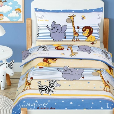 Bellatex povlečení Beáta Safari modré 100 x 135 45 x 60 cm – Zboží Mobilmania
