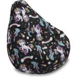 Pufrelax Пуф круша за деца 4-14 г. , 160л. , Nirvana Light, Unicorn Rock, Водоустойчив, Перящ се калъф, Пълнеж от Полистиролни перли, принт (PUF-G-NL-TEXP-UNI)