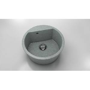 FAT Кръгла мивка Vanguard 223, Granicite, 259 Platina, с включен сифон - bogdanmebel Мивка за вграждане
