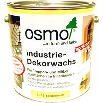 Osmo 3064 Priemyselný dekoračné vosk 2,5 l Bezfarebný matný
