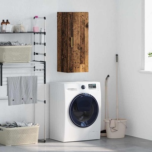 vidaXL Стенен шкаф Старо дърво 34, 5 x 34 x 90 см Инженерна дървесина (882604)