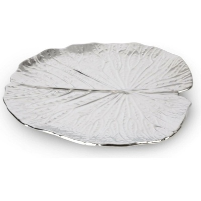 EUROFIRANY DEKORAČNÍ TALÍŘ KALINA 02 27 x 27 x 2 cm STŘÍBRNÝ